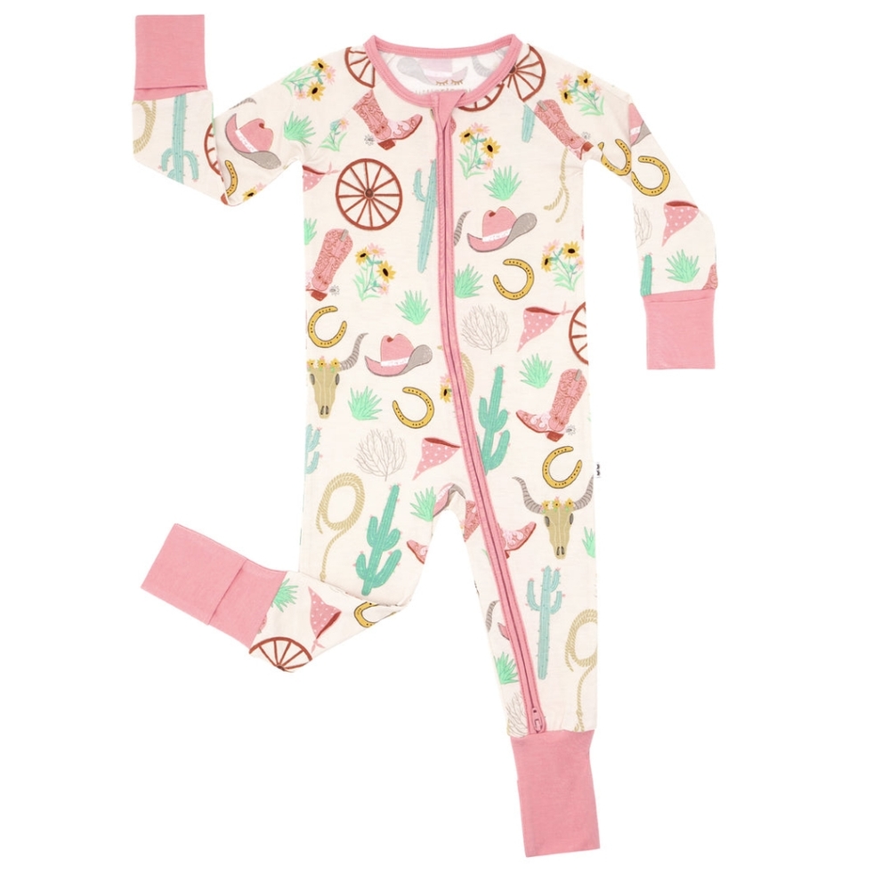 Little Sleepies Pink Ready to Rodeo Zippy 2T NEW NWT NIB